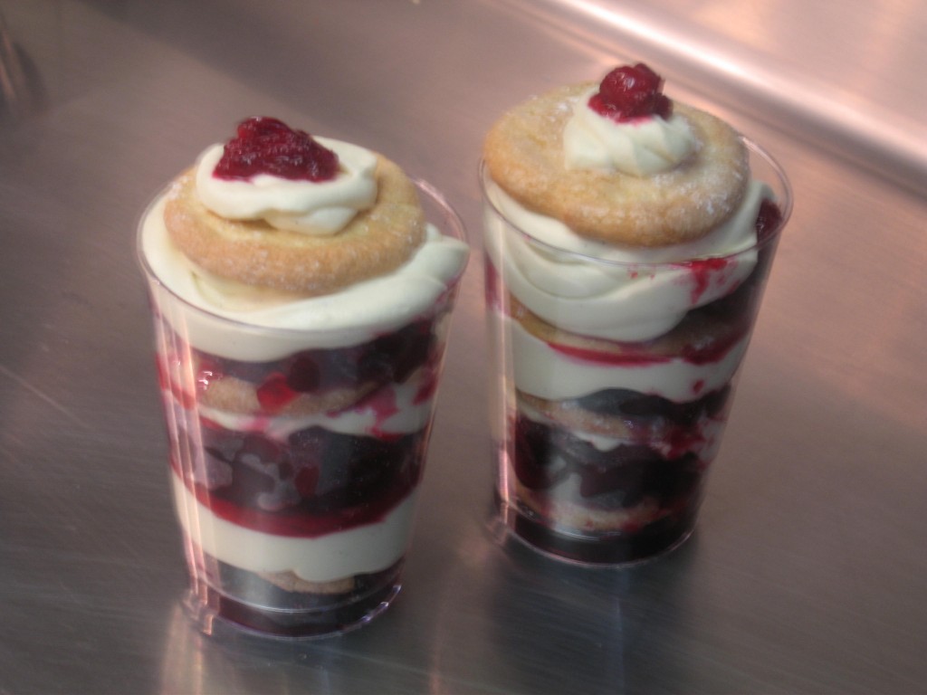 Trifle: I personally made the cranberries AND the cookies